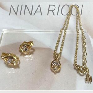 NEW| Nina Ricci Gold Necklace and Earring Set